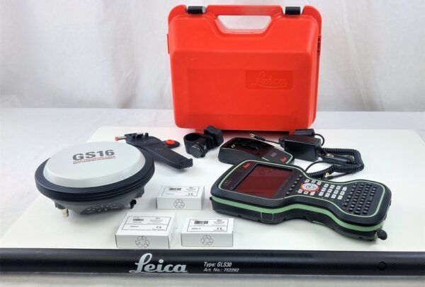 Leica GS16 GNSS RTK NETRover with CS20 Field Controller 82399 zoom ID Surveying